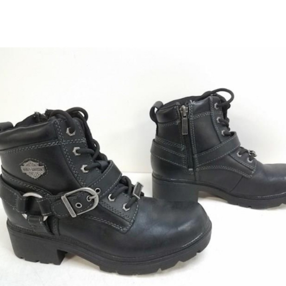 Harley Davidson Riding Boots Black Size 6.5 - Picture 5 of 6